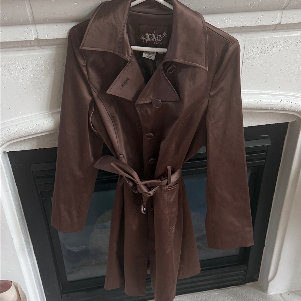 Dressed in LALA Brown Pea Coat. Nice condition.